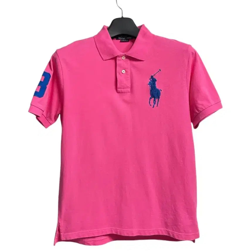[BUNJANG] Polo Ralph Lauren Big Pony Custom Fit Pink T-Shirt L / 폴로랄프로렌 빅포니 카라 반팔티셔츠 핑크 L