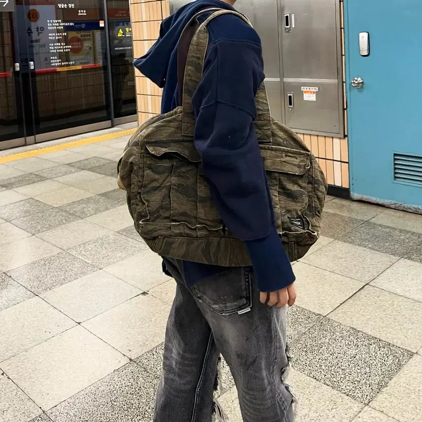 [BUNJANG] Porter-Green Eye Camo Tote Shoulder Bag / PORTER-GREEN EYE TOTE BAG 포터 카모 숄더백