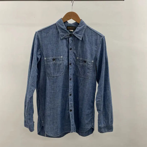 [BUNJANG] Freewheelers Neil Shirt Chambray Shirt Size 16 / (최종가) 프리휠러스 닐셔츠 샴브레이셔츠 16사이즈