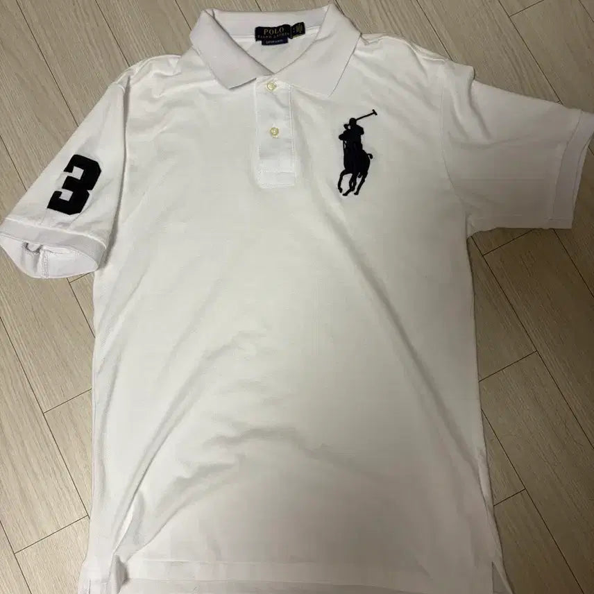 [BUNJANG] Polo Ralph Lauren Big Pony White Polo Shirt M / 폴로 랄프로렌 빅포니 화이트 카라티 M