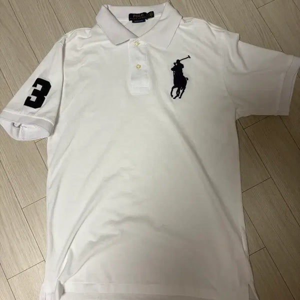 [BUNJANG] Polo Ralph Lauren Big Pony White Polo Shirt M / 폴로 랄프로렌 빅포니 화이트 카라티 M