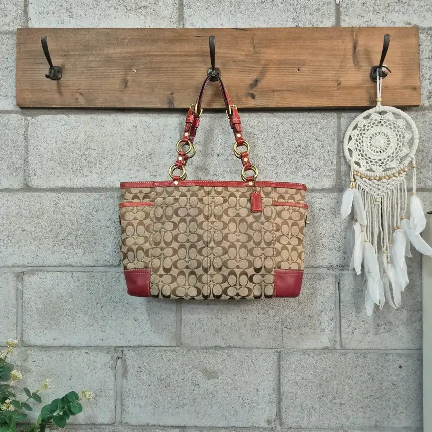 [BUNJANG] Coach Signature Soho Tote Bag/Shoulder Bag / 코치 시그니처 소호 토트백/숄더백