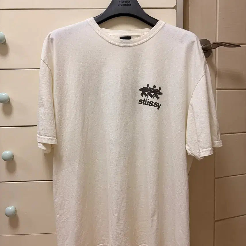 [BUNJANG] Stussy Surfwork Pigment Dyed T-Shirt Natural XL / 스투시 서프워크 피그먼트 다이드 티셔츠 내츄럴 XL