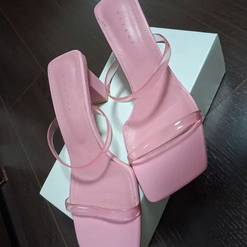[BUNJANG] Wassup Pink Muhly Heels / wassup 핑크뮬