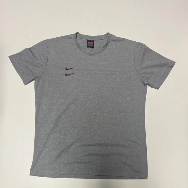 [BUNJANG] Nike Team Double Swoosh Performance T-Shirt / 나이키 팀 올드스쿨 더블 스우시 기능성 반팔 티셔츠 M ~ L 그레이