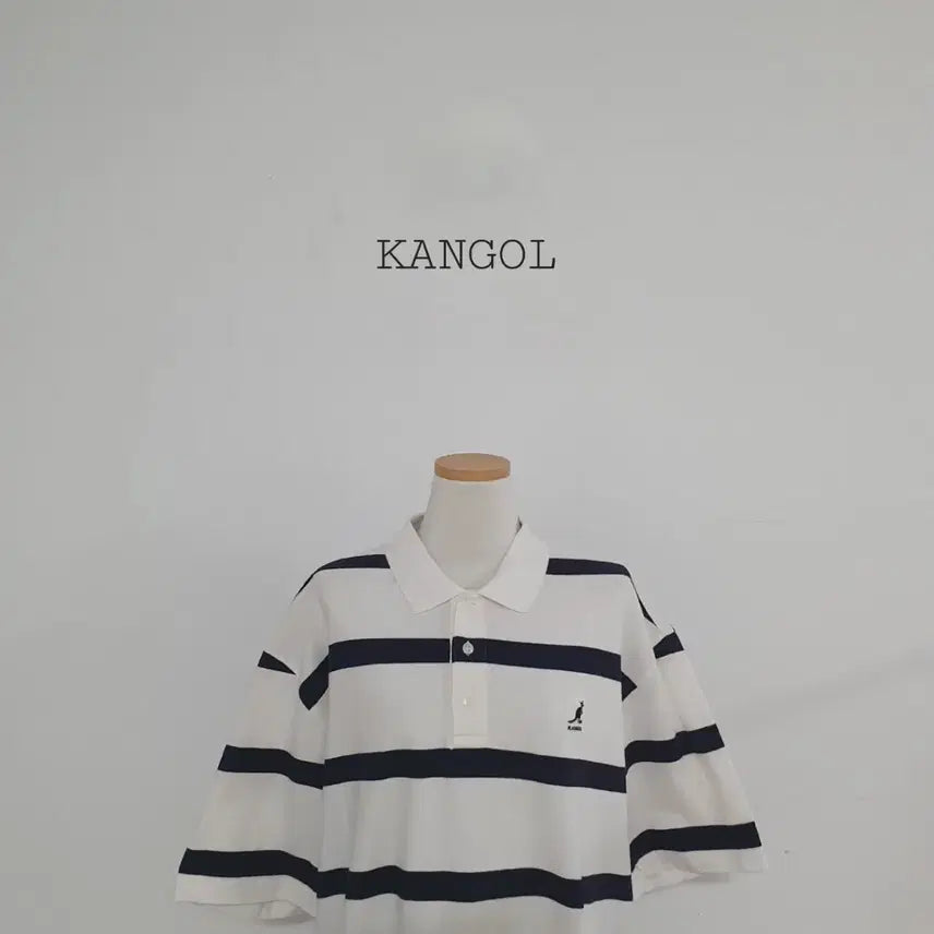[BUNJANG] Kangol Striped Collar Short Sleeve T-Shirt Men's XL / No.26071811 캉골 스트라이프 카라 반팔티 남성