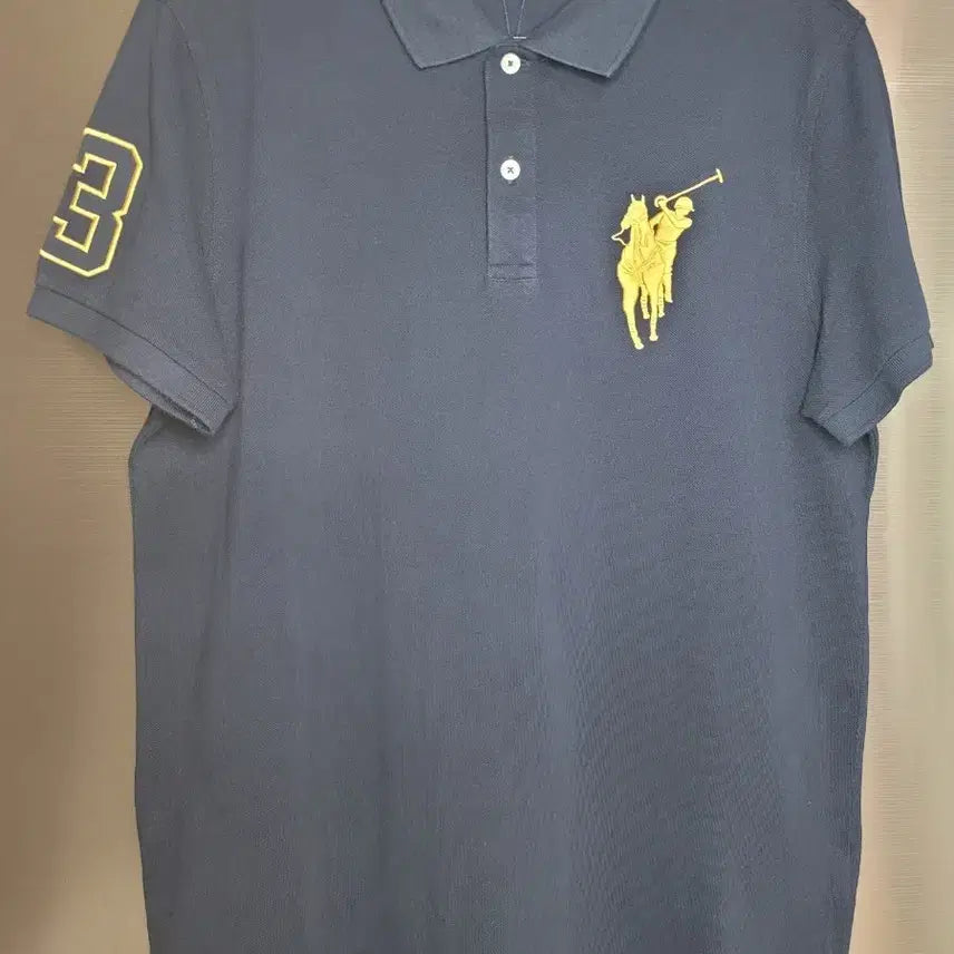 [BUNJANG] Polo Ralph Lauren Work Navy Short Sleeve Polo Shirt L / 폴로 워크 네이비 반팔 카라티 3번 와펜 L