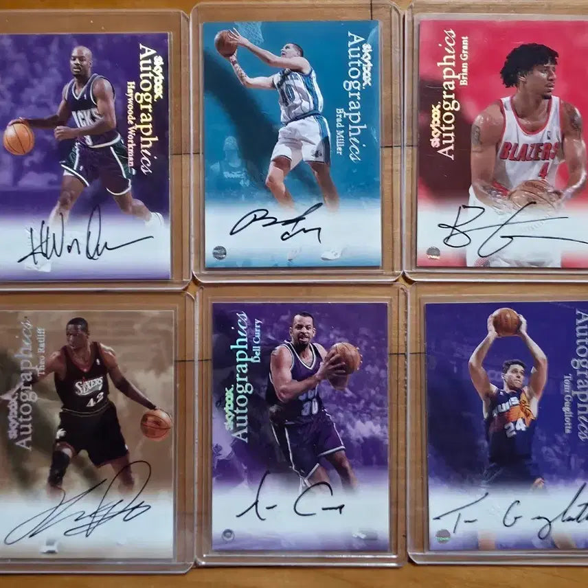 [BUNJANG] 1996-97 SkyBox Premium Autographics Bundle Set - 6 Certified On-Card Autograph Cards / 1996-97 SkyBox Premium Autographics 정품 오토그래프 카드 6장 일괄