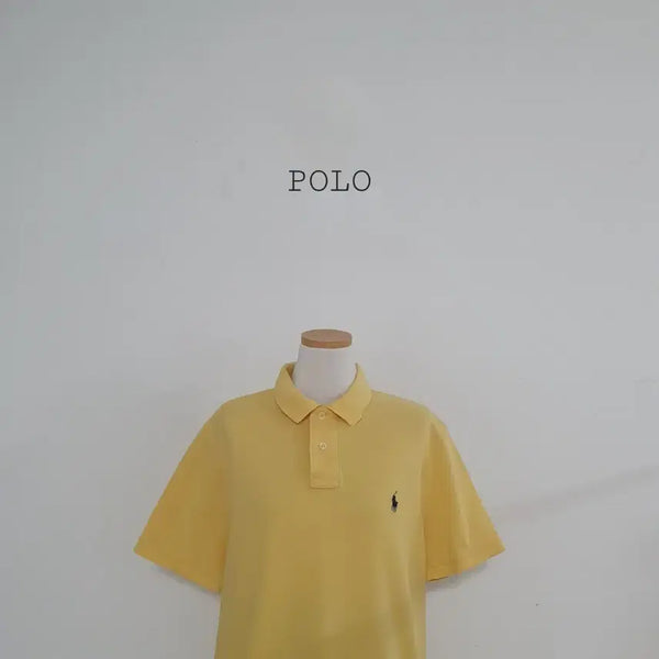 [BUNJANG] Polo Ralph Lauren Pastel Yellow Pony Logo Short Sleeve Polo Shirt (Size L) / No.26071812 큐알 폴로 랄프로렌 반팔 카라티 옐로우