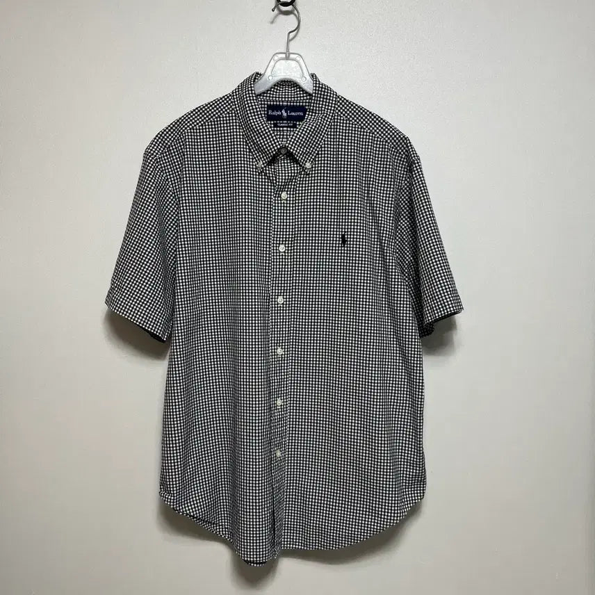 [BUNJANG] Polo Ralph Lauren Check Short Sleeve Shirt Black XL / 폴로 랄프로렌 체크 반팔 셔츠 블랙 XL