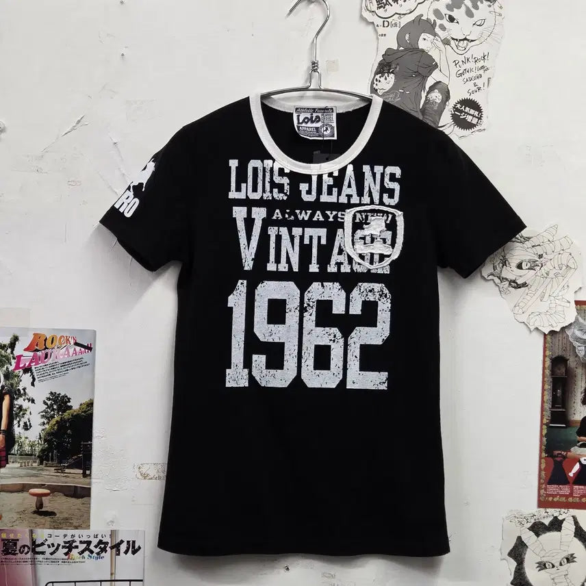[BUNJANG] JPN Lettering Printing Slim Fit Short Sleeve T-Shirt / JPN 레터링 프린팅 슬림핏 반팔