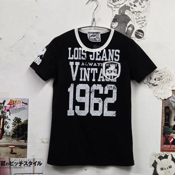 [BUNJANG] JPN Lettering Printing Slim Fit Short Sleeve T-Shirt / JPN 레터링 프린팅 슬림핏 반팔