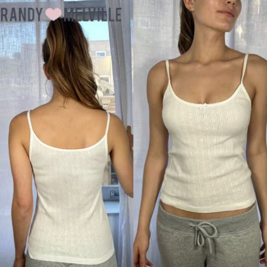 [BUNJANG] Brandy Melville Sleeveless White Top / 브랜디멜빌 슬리브리스 화이트