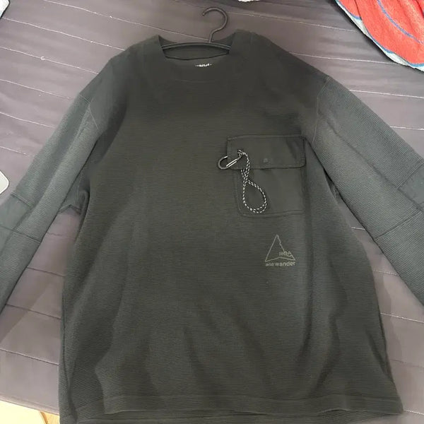 [BUNJANG] Roa x and wander Waffle Pocket Long Sleeve T-Shirt M / Roa x and wander 와플 포켓 티셔츠 M