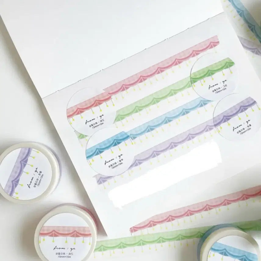 [BUNJANG] From Ye Chandelier Washi Tape Set (4 Types) / [4종set]프롬예 샹들리에 마테