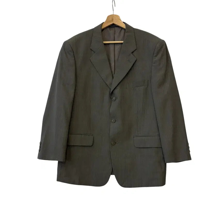 [BUNJANG] Balenciaga 3-Button Blazer Khaki Size 100 / 발렌시아가 3버튼 블레이저 카키 100 정품
