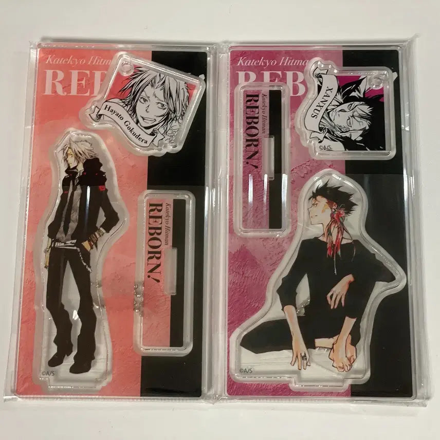 [BUNJANG] Katekyo Hitman Reborn! Original Art Exhibition Mini Acrylic Stand - Gokudera & Byakuran / 가히리 원화전 팝업 미니 아크릴 스탠드 고쿠데라 잔저스 쟌저스 잔져스