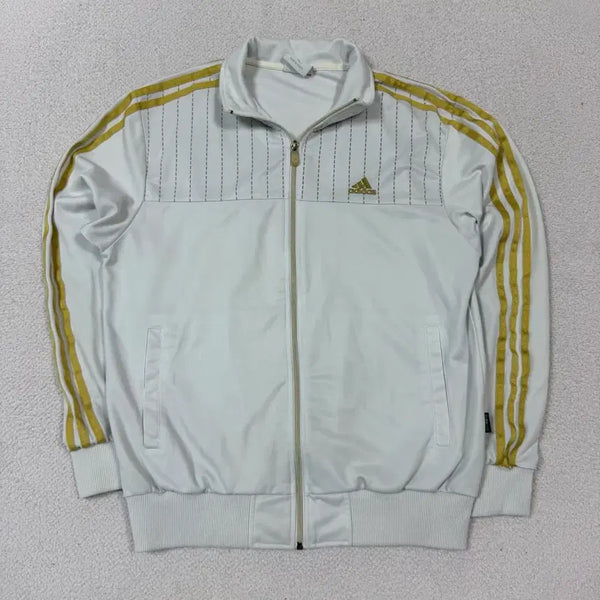 [BUNJANG] Adidas Track Jacket Zip-Up White Gold / 아디다스 져지 집업 화이트 흰색 금색