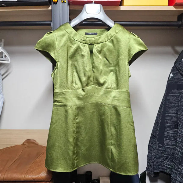 [BUNJANG] Nine West Women's Satin Blouse - Unused / 나인웨스트 미사용 부드러운 여성탑 새틴블라우스 90