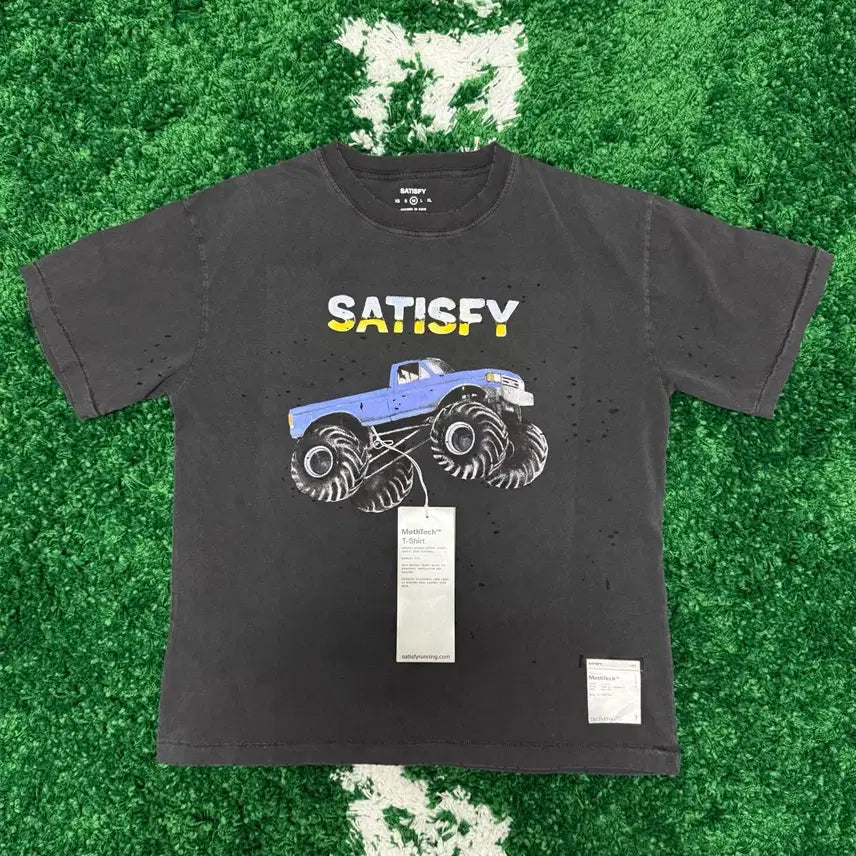 [BUNJANG] Satisfy Mostech T-Shirt Aged Black M / 세티스파이 모스테크 티셔츠 에이지드 블랙 M size
