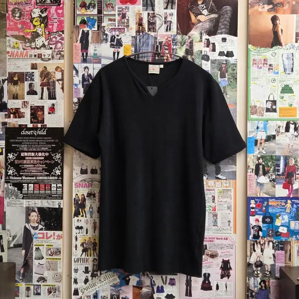 [BUNJANG] AVIREX AeroCool Ribbed Henley Short Sleeve T-Shirt / JPN 아비렉스 에어로쿨 골지 헨리넥 반팔