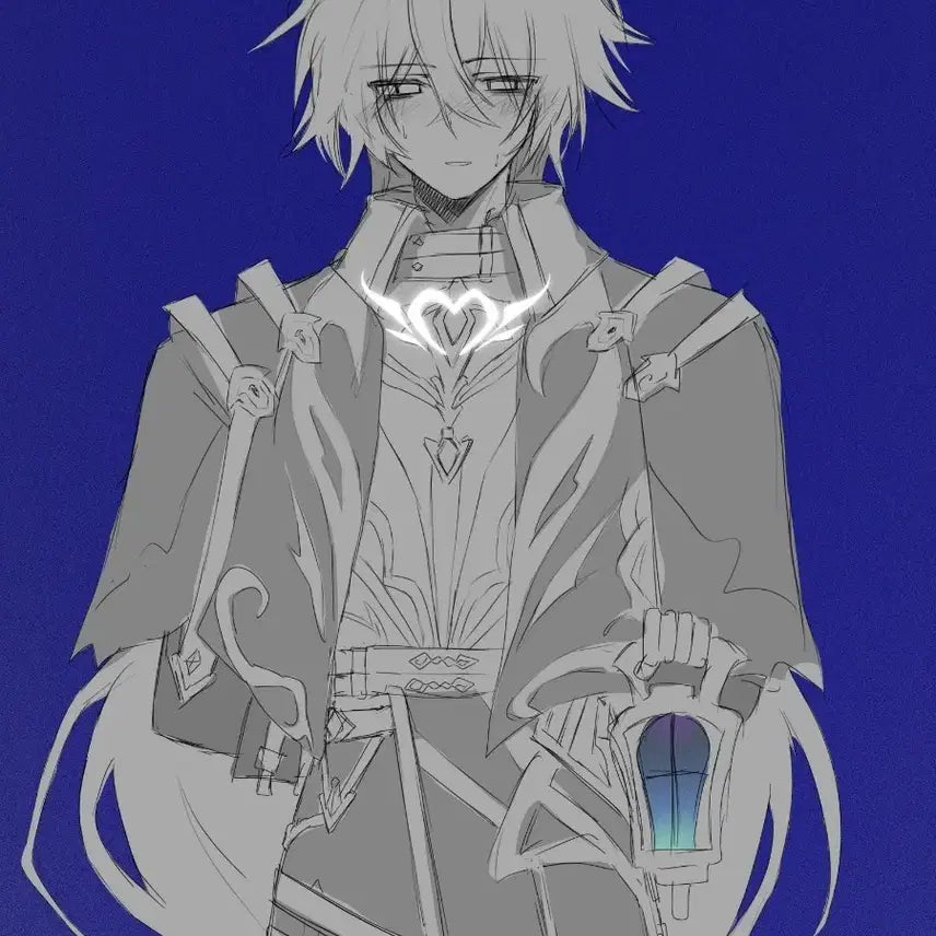 [BUNJANG] Black and White Half-Body Commission / 흑백 커미션