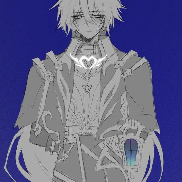 [BUNJANG] Black and White Half-Body Commission / 흑백 커미션
