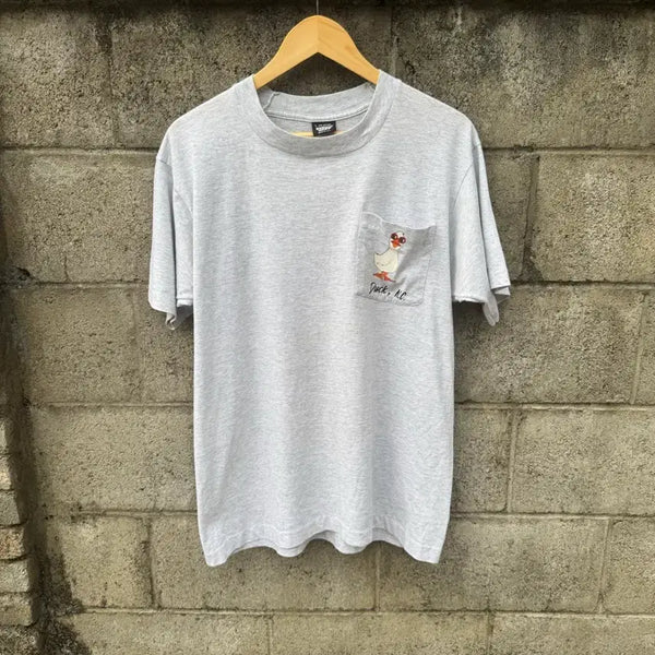 [BUNJANG] 80s Screen Stars Vintage Duck Print Pocket T-Shirt Single Stitch / 80s 스크린스타 빈티지 오리 프린팅 포켓티 싱글스티치 반팔 티셔츠