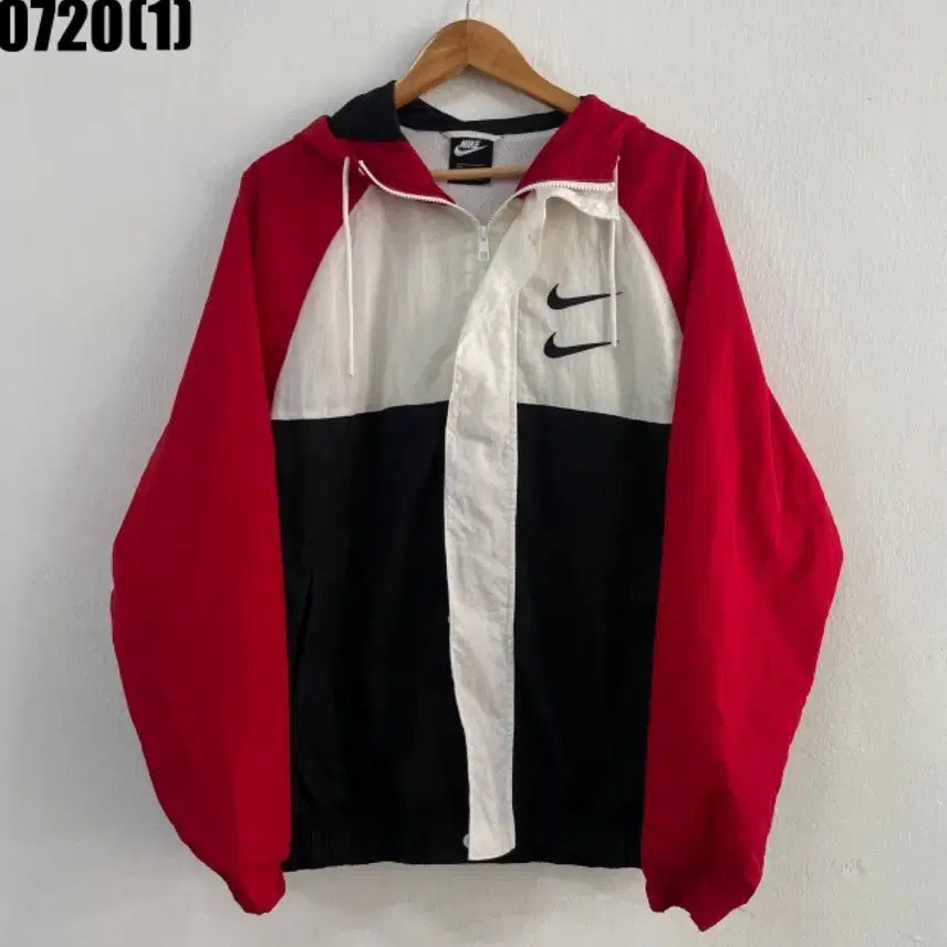 [BUNJANG] Nike Double Swoosh Training Zip-Up Jacket Windbreaker L / 나이키 더블스우시 트레이닝 상의 집업 자켓 마람막이 L