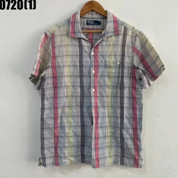 [BUNJANG] Polo Ralph Lauren Check Short Sleeve Shirt - Size L / 폴로 랄프로렌 체크 반팔 셔츠 L