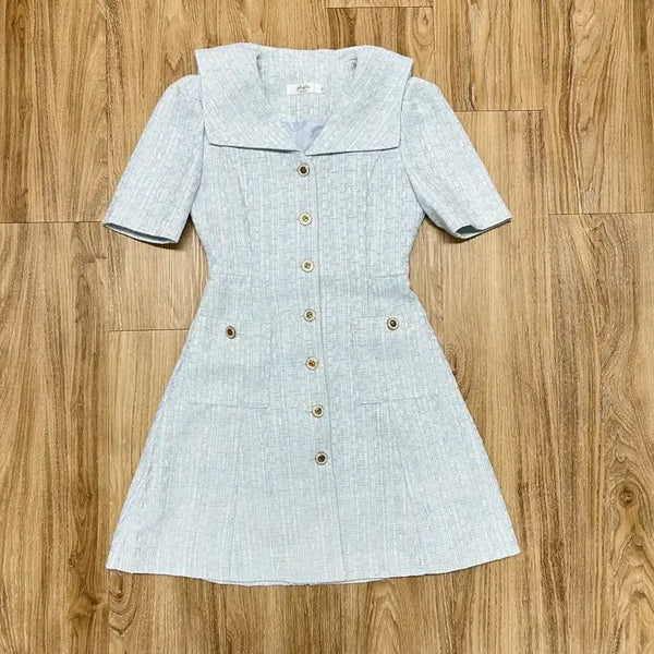 [BUNJANG] Pluple Short Sleeve Tweed Dress Jacket / Pluple 반팔 트위드 원피스 자켓 S