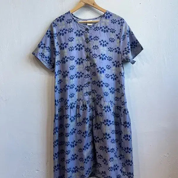 [BUNJANG] Atorih house Japanese Pattern Dress Linen-like Texture / Atorih house JPN 패턴 원피스