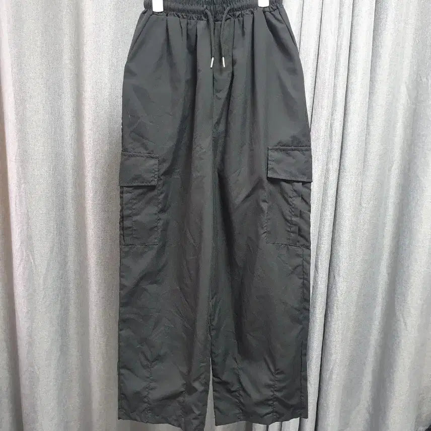 [BUNJANG] Black Wide Cargo Pants / 블랙 와이드 카고팬츠