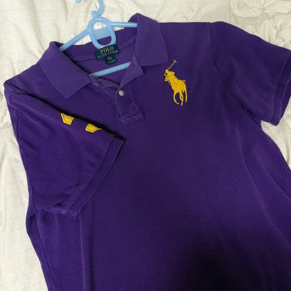 [BUNJANG] Polo Ralph Lauren Big Pony Short Sleeve Polo Shirt Purple / 폴로 빅포니 반팔 카라티 퍼플 보라