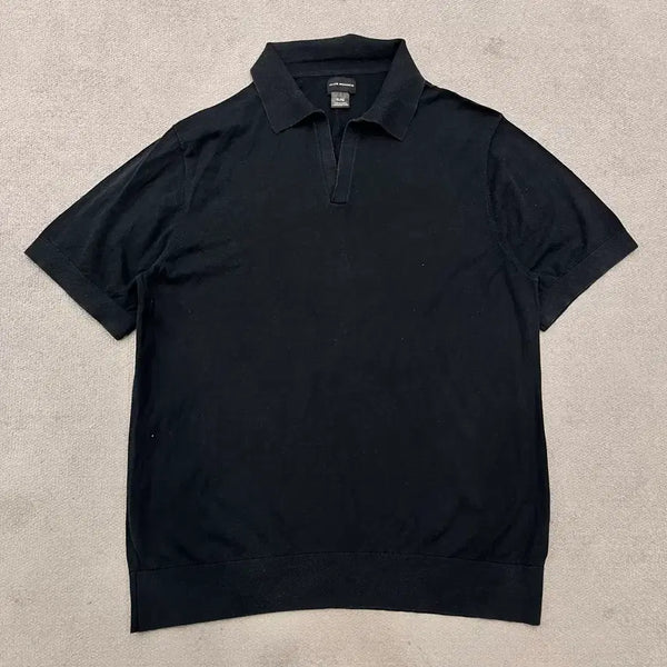 [BUNJANG] Club Monaco Black Short Sleeve Knit Polo Shirt XL / XL 클럽 모나코 블랙 반팔 카라 니트티