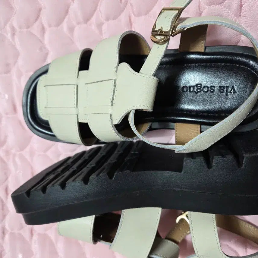 [BUNJANG] Via Sonno Chunky Heel Sandals (New) / 비아소뇨샌들 새상품 컨디션