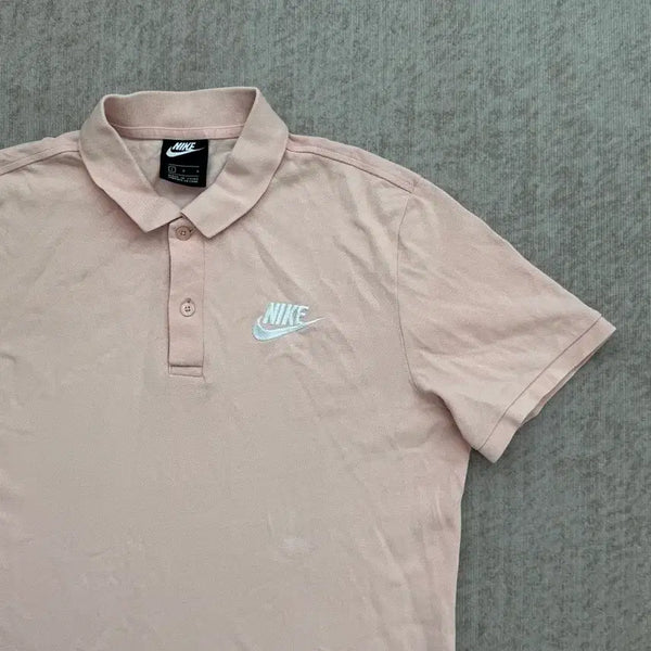 [BUNJANG] Nike Pink Collar Short Sleeve T-Shirt Size L / 나이키 핑크 카라 반팔티 L