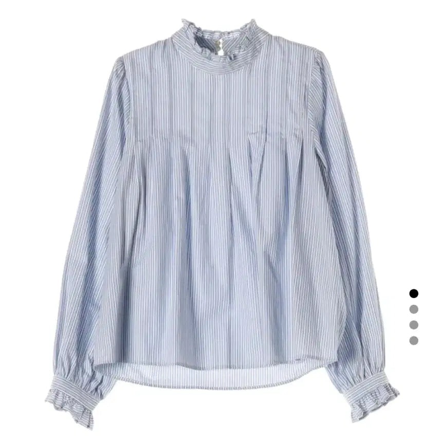 [BUNJANG] Zara Frill Stripe Shirt Blouse XS / 자라 프릴 스트라이프 셔츠 블라우스 xs