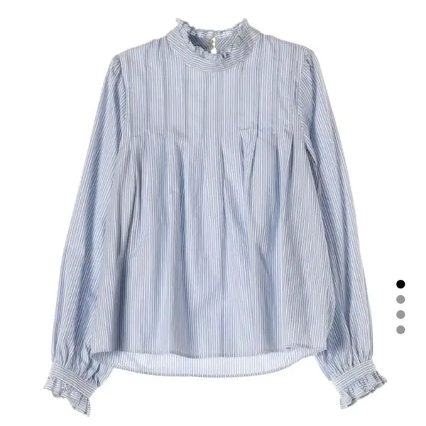 [BUNJANG] Zara Frill Stripe Shirt Blouse XS / 자라 프릴 스트라이프 셔츠 블라우스 xs