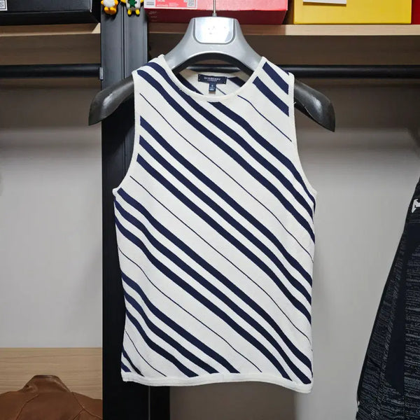 [BUNJANG] Burberry Women's Viscose Sleeveless Top / 버버리 부드러운 인견 비스코스 여성사선 민소매 나시티 S