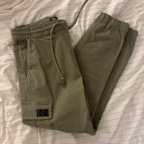 [BUNJANG] Zara Men's Cargo Jogger Pants Khaki / 남성 자라 카고 조거 팬츠 카키