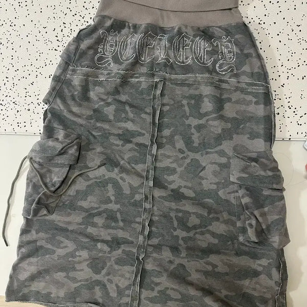 [BUNJANG] Camouflage Midi Skirt / 치마