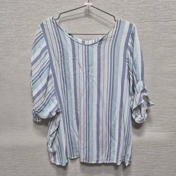 [BUNJANG] Striped Frill Blouse / 자398 블라우스