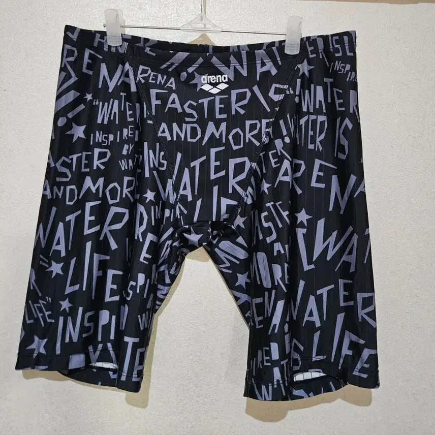 [BUNJANG] Arena Men's 2-Piece Lettering Swim Tights / 아레나 수영복 남성 2부 타이즈 레터링