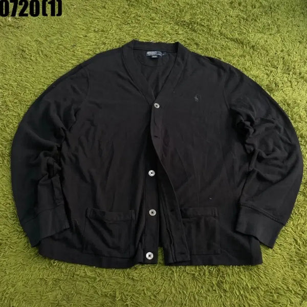 [BUNJANG] Polo Ralph Lauren Black Knit Cardigan XL / 폴로 랄프로렌 블랙 니트 가디건 XL