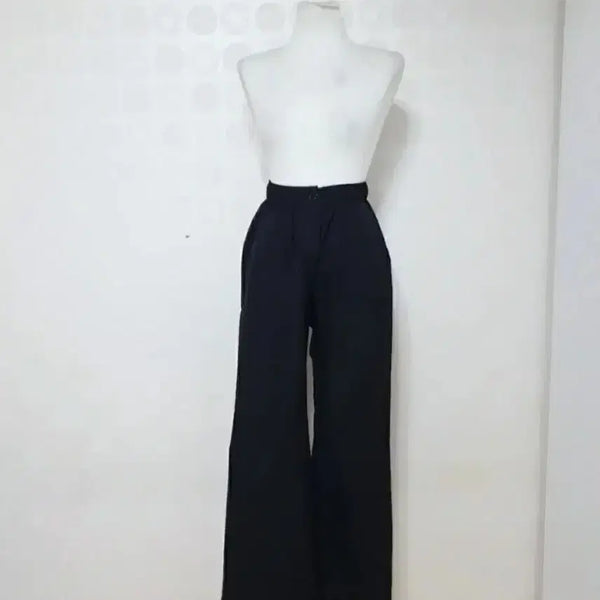 [BUNJANG] Black Bootcut Summer Pants (Size 55) / 부츠컷55 블랙바지55 얇은바지55 여름바지55