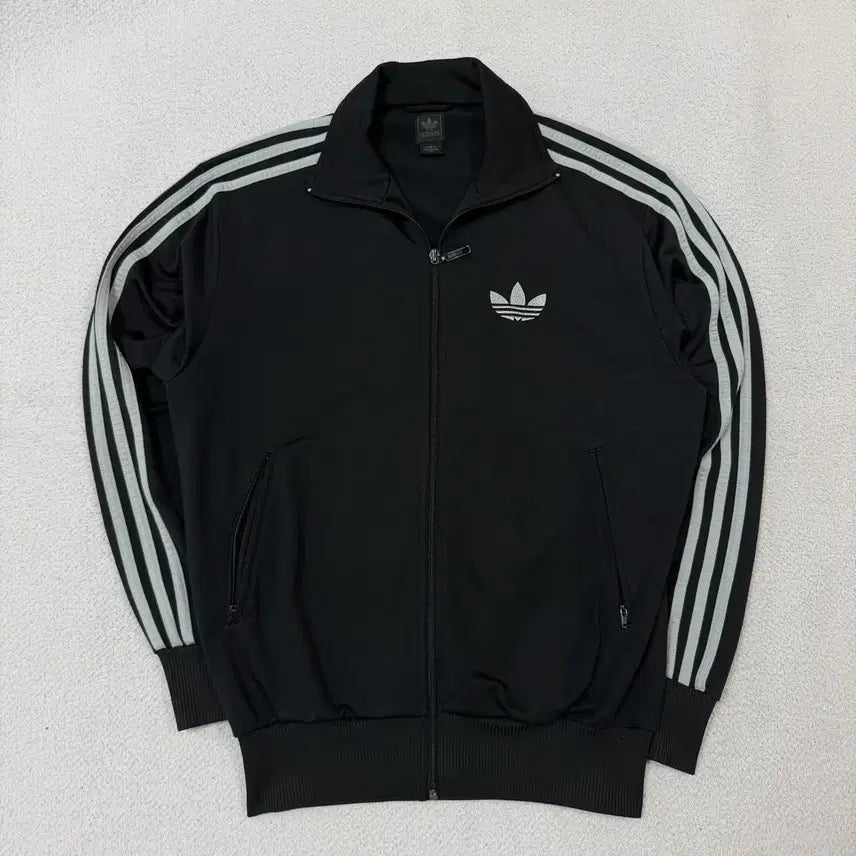 [BUNJANG] Adidas Firebird Track Jacket Silver Black / 아디다스 져지 집업 파이어버드 은색 실버 블랙 대대장