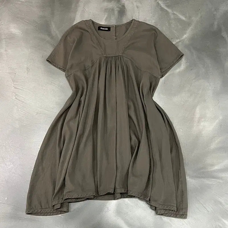 [BUNJANG] ZUCCA Gathered Flare Tunic Blouse / 주카 개더드 플레어 튜닉 블라우스 y18560