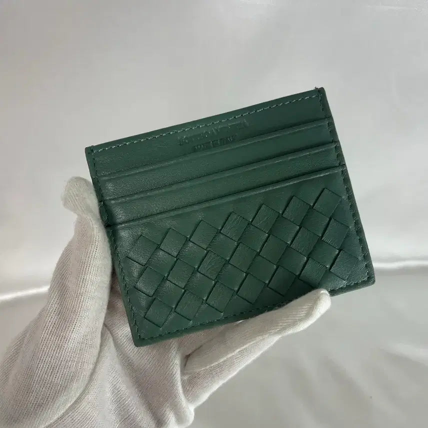 [BUNJANG] Bottega Veneta Intrecciato Card Holder Green / 보테가베네타 인트레치아토 카드지갑 그린 단품 새상품