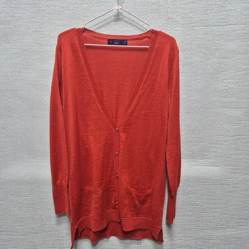 [BUNJANG] Orange Knit Cardigan / 자400 니트 가디건